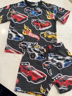 Hot Wheels Black Race Car Pajama Set